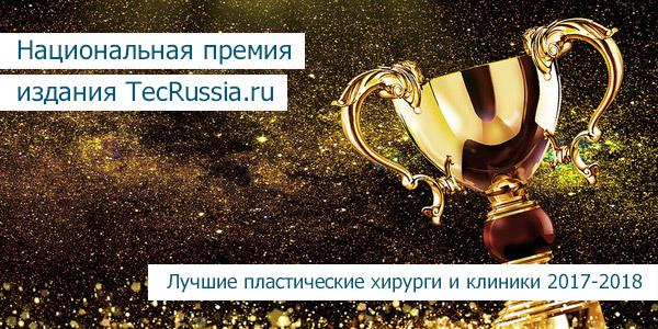 Е.С.Кудинова получила премию «Лучший пластический хирург 2017-2018 года»